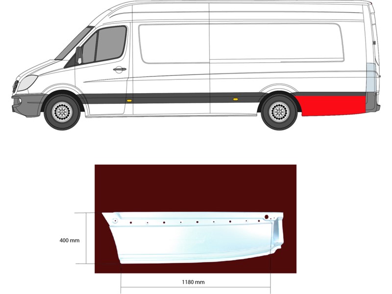 KRAJ ZAD.BLATOBR ZAD DIO(43CM/78CM)MER. SPRINTER 06- DX