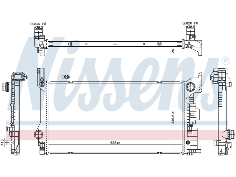 HLADNJAK VODE VOLVO XC40 017- 2.0 BENZIN/HIBRID/DIZEL AUT/MAN