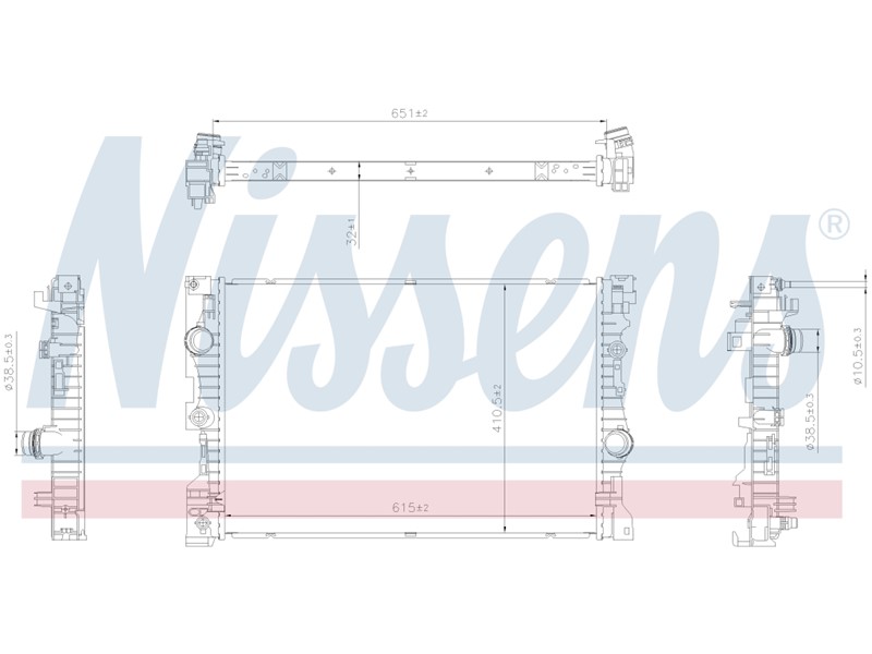 HLADNJAK VODE BMW X3 G01 017- X4  (615X410)