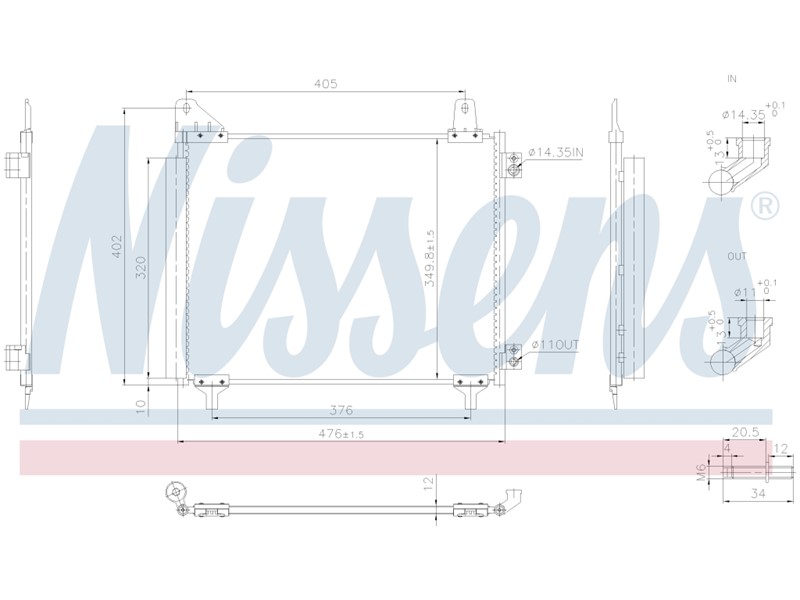 HLADNJAK KLIME OPEL CORSA F 019- PEUGEOT 019-
