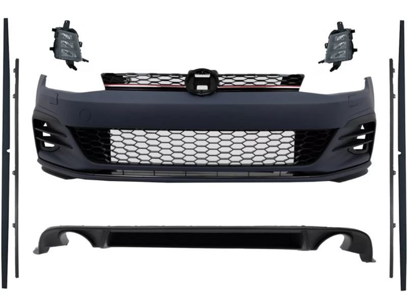 BRANIK PRED. VW GOLF VII GTI 016- SET +PRAGOVI+ZAD. SPOJLER